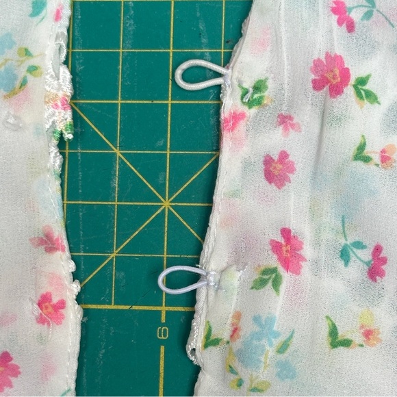 For Love & Lemons Magnolia Mini Dress White Multi Size Small - Picture 13 of 15